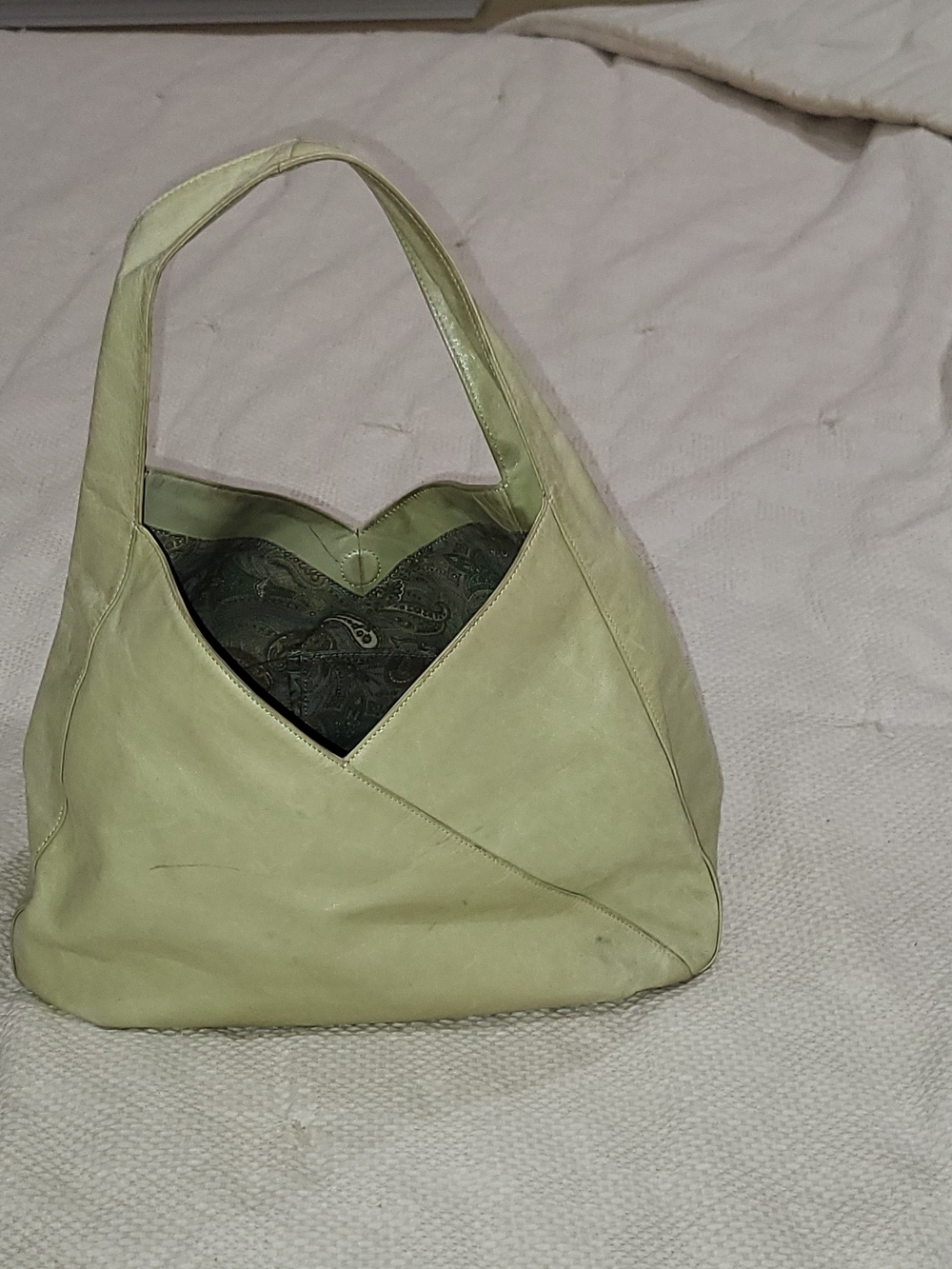 HOBO Pale Green Leather Shoulder Hobo